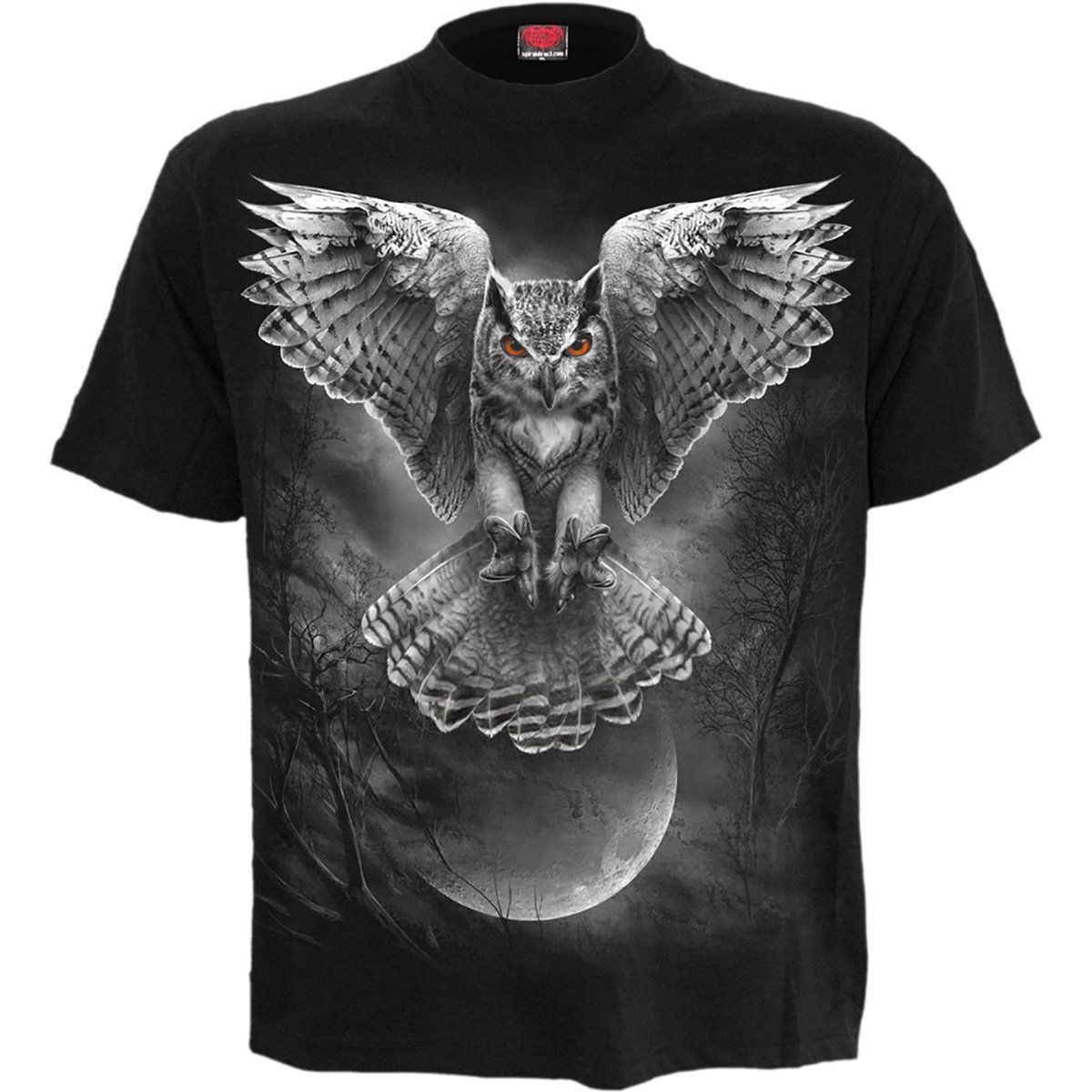Spiral Direct Wolf Pack Nights Forest Skull Black Short Sleeved Tshirt Top