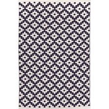Archer Navy Woven Cotton Rug | Dash & Albert