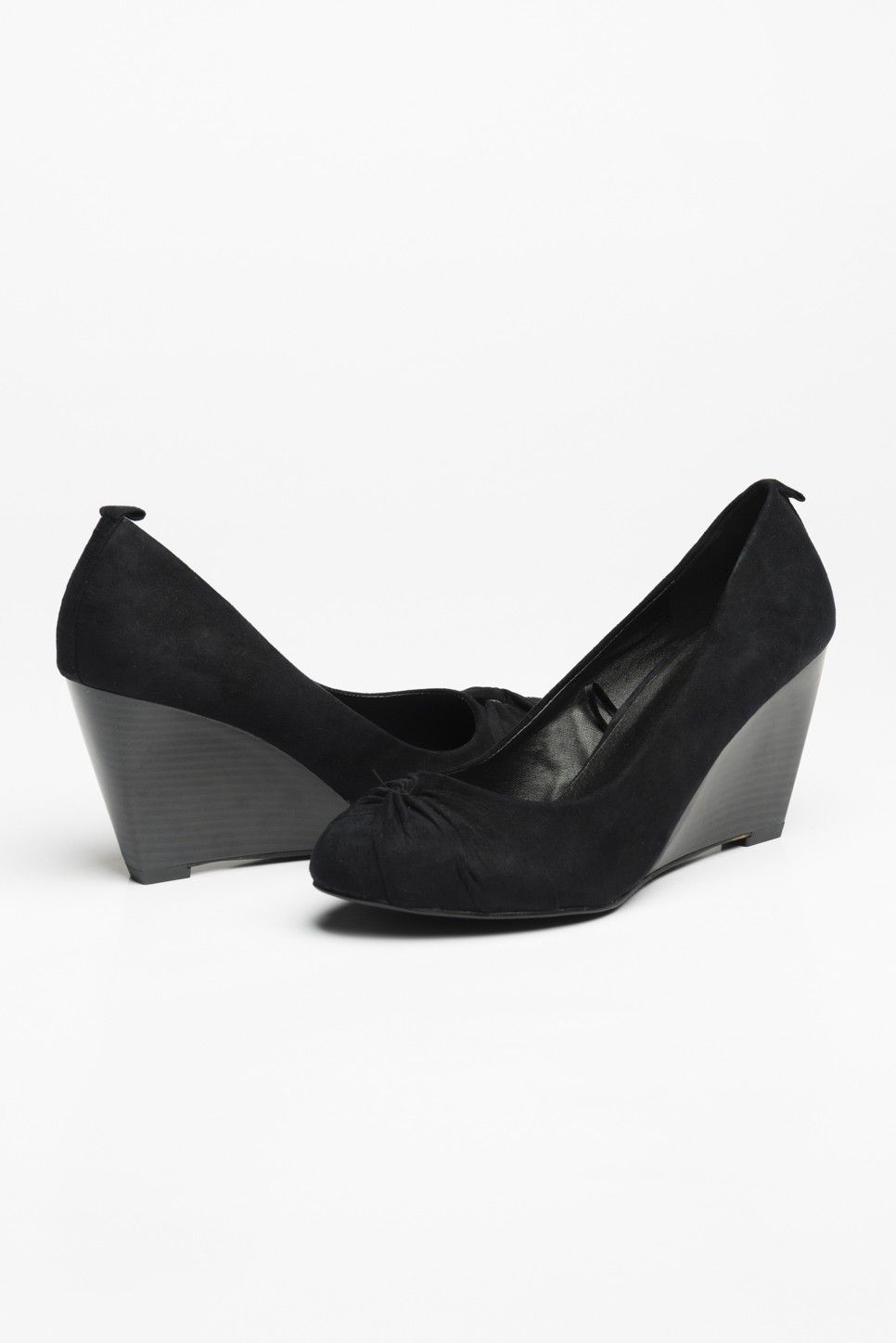 high black wedge heels