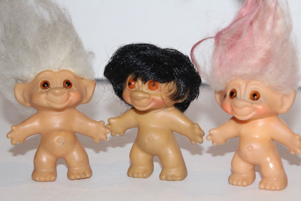 Vintage Troll Doll Lot Of 3 Diffe Dolls Rubber 2 Crazy Vintage Troll Doll Lot Of 3 Diffe Dolls Rubber 2 Crazy Hair And 1 S Unknown Trolldoll