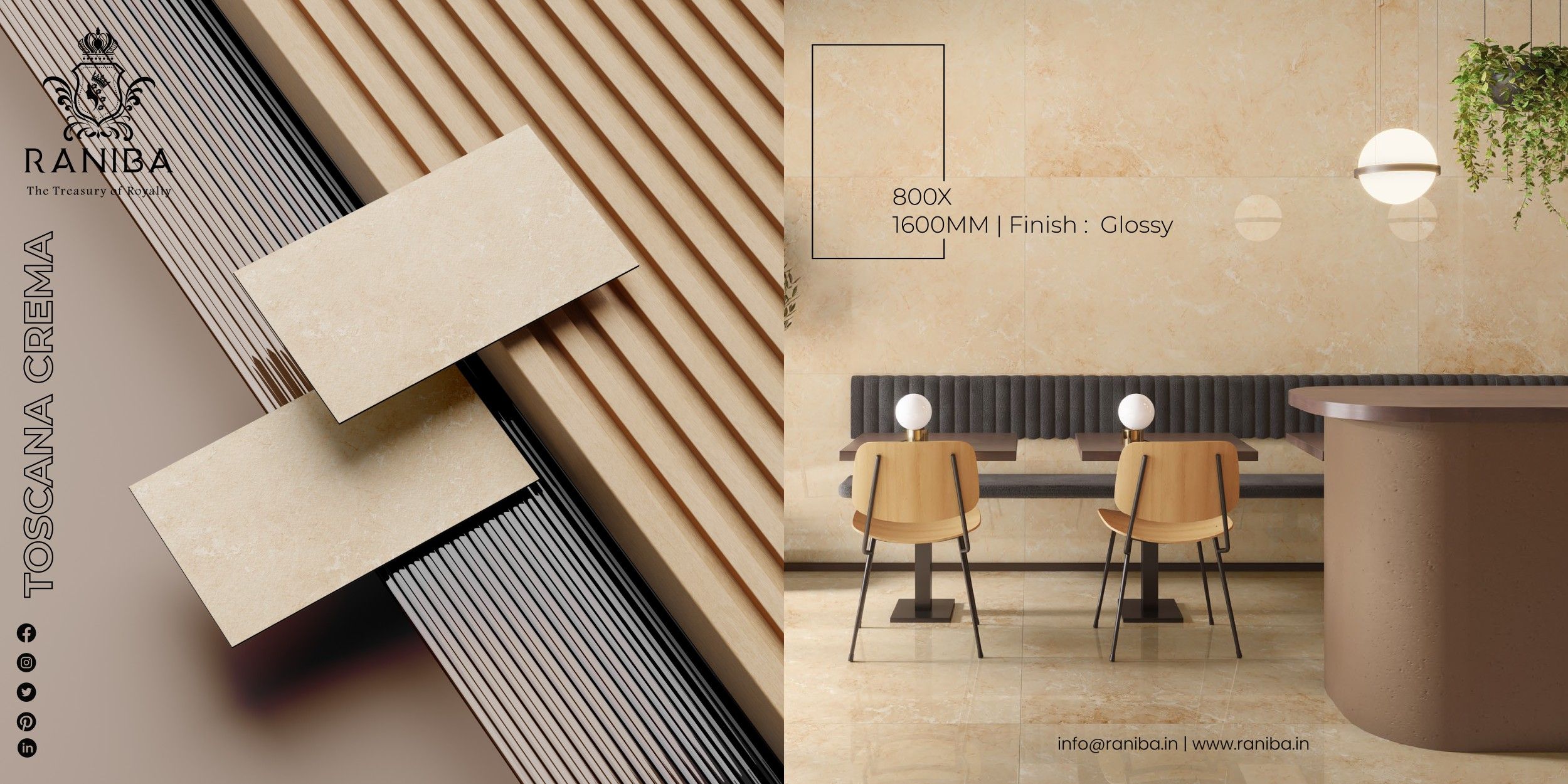 TOSCANA CREMA || 800 X 1600 MM For more visit our website https://raniba.in #Raniba #usa #uk #Collection #Gvt #tile #porcelain #woodtiles #glazedvitrifiedtiles #naturalsurface #ceramic #innovation #porcelaintiles #morbi #creative #πλακάκια #pločice #manufacturer #dlaždice #exporter #vitrifiedtiles #floor #wall #interiordesign #design #interior #architecture #tiledesign #india Parking Tiles, Interior Architecture, Interior Design, Vitrified Tiles, Wood Tile, Digital Wall, Tile Design, Porcelain Tile, Wall Tiles