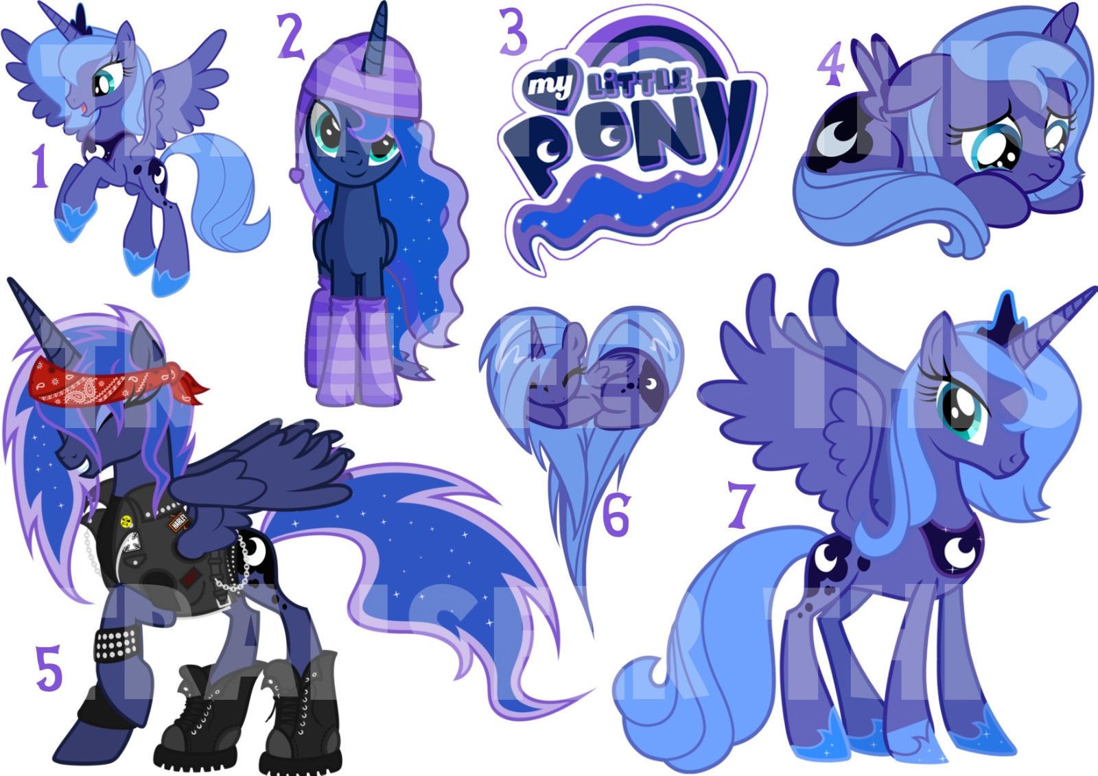 Sticker Wall Deco Or Iron On Fabric Transfer My Little Pony Princess Sticker Wall Deco Or Iron On Fabric Transfer My Little Pony Princess