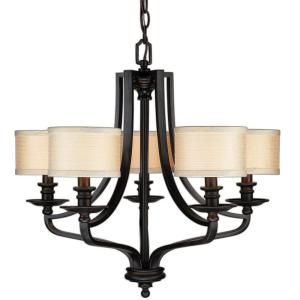 Hampton Bay, 5-Light Hanging Oil-Rubbed Bronze Chandelier: a little ... Hampton Bay, 5-Light Hanging Oil-Rubbed Bronze Chandelier: a little ...