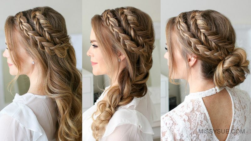 Mixed Dutch And Dutch Fishtail Braid 3 Ways With Images Fish