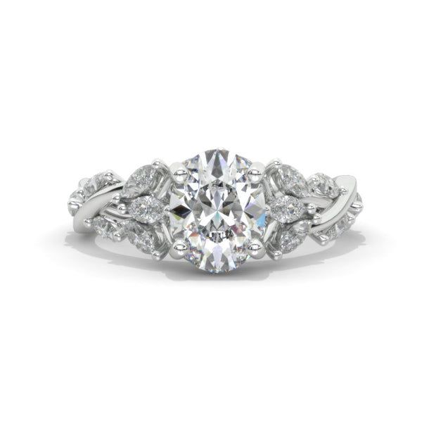 Celtic 2 Carat Oval Moissanite 14K White Gold Engagement Ring Black Gold Engagement Rings, Celtic Engagement Rings, Moissanite Engagement Ring, 14k White Gold Ring, 14k Yellow Gold, Rose Gold, Oval Moissanite, Aquamarine Rings, 2 Carat