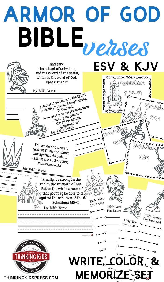 Bible Verses about the Armor of God for Kids: Write, Color, & Memorize Set Help your children commit Ephesians 6:10-18, Bible verses about the armor of God, to memory with this fun Write, Color, and Memorize Set. Teaching Advice, Homeschool Advice, Homeschool Preschool, Parenting Boys, Parenting Articles, Armor Of God Lesson, Bible Crafts For Kids, Ephesians 6, Teaching Middle School