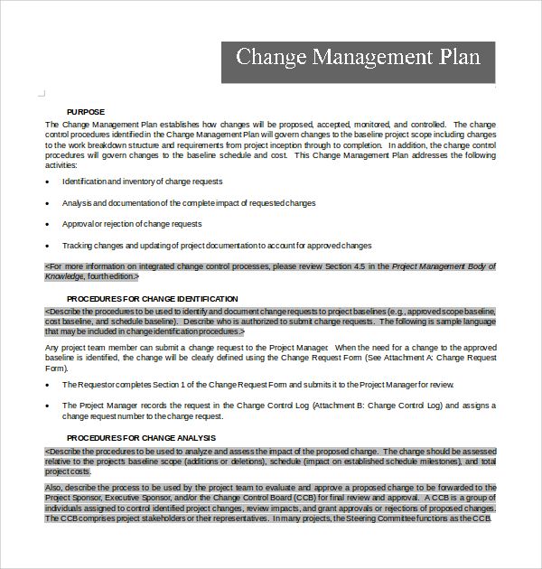 10 change management plan templates word excel pdf templates change management plan template