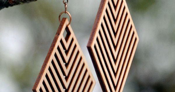 mira engraved Lantern lover earrings camping jewelry wooden laser cut earrings glowforge camper life ideas hiking girlfriend gift