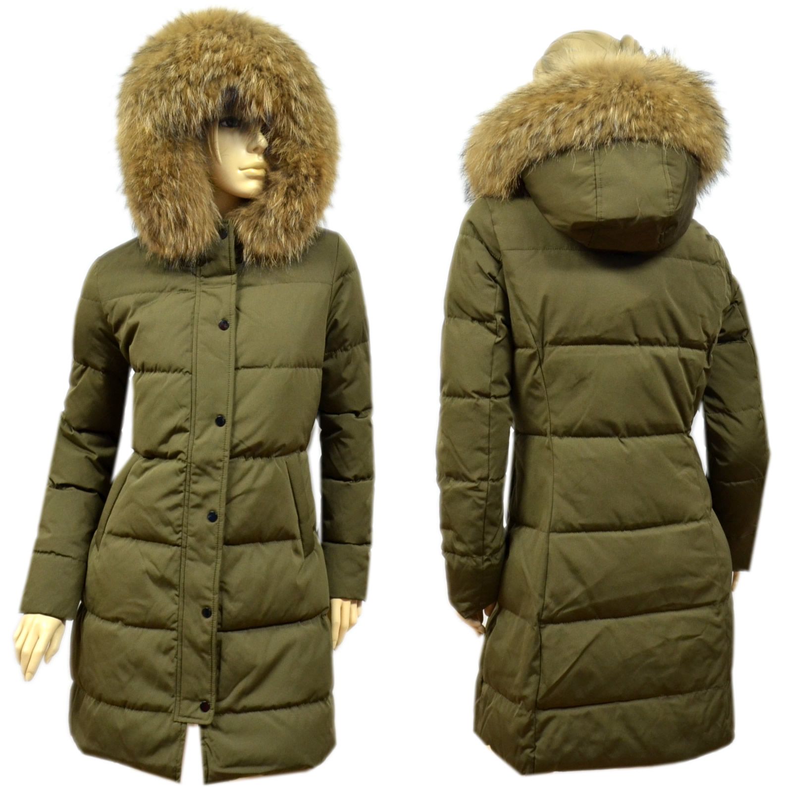Pin op Dames Lang Groen Winterjas met Grote Bont Pin op Dames Lang Groen Winterjas met Grote Bont