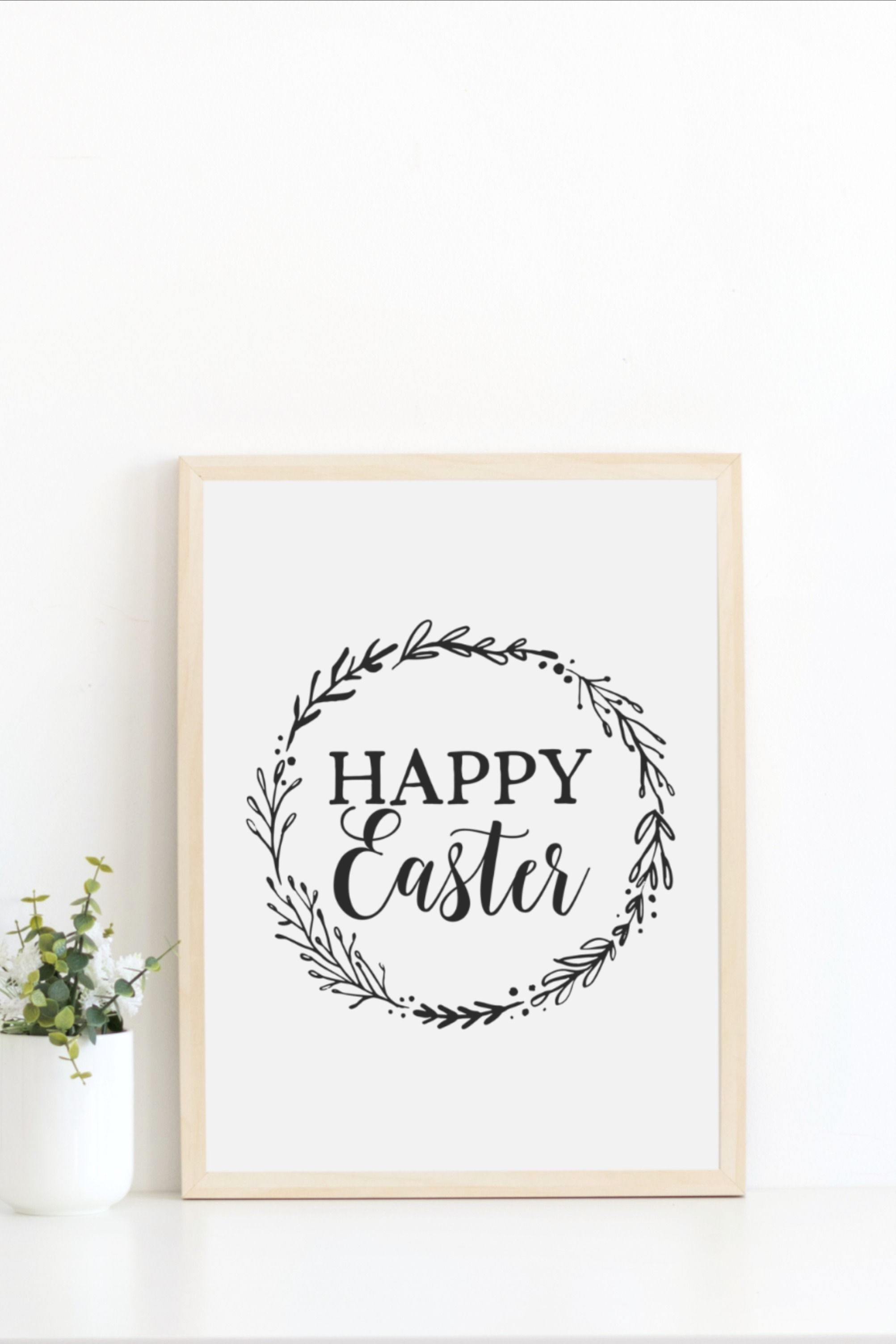 Instant Download Happy Easter Decor Print Printable Art