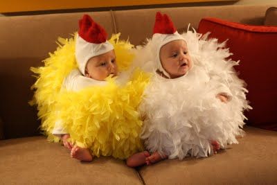 chicken costumes! Halloween Kostüm Baby, Great Halloween Costumes, Fete Halloween, Cute Costumes, Baby Halloween Costumes, Baby Costumes, Holidays Halloween, Happy Halloween, Costume Ideas
