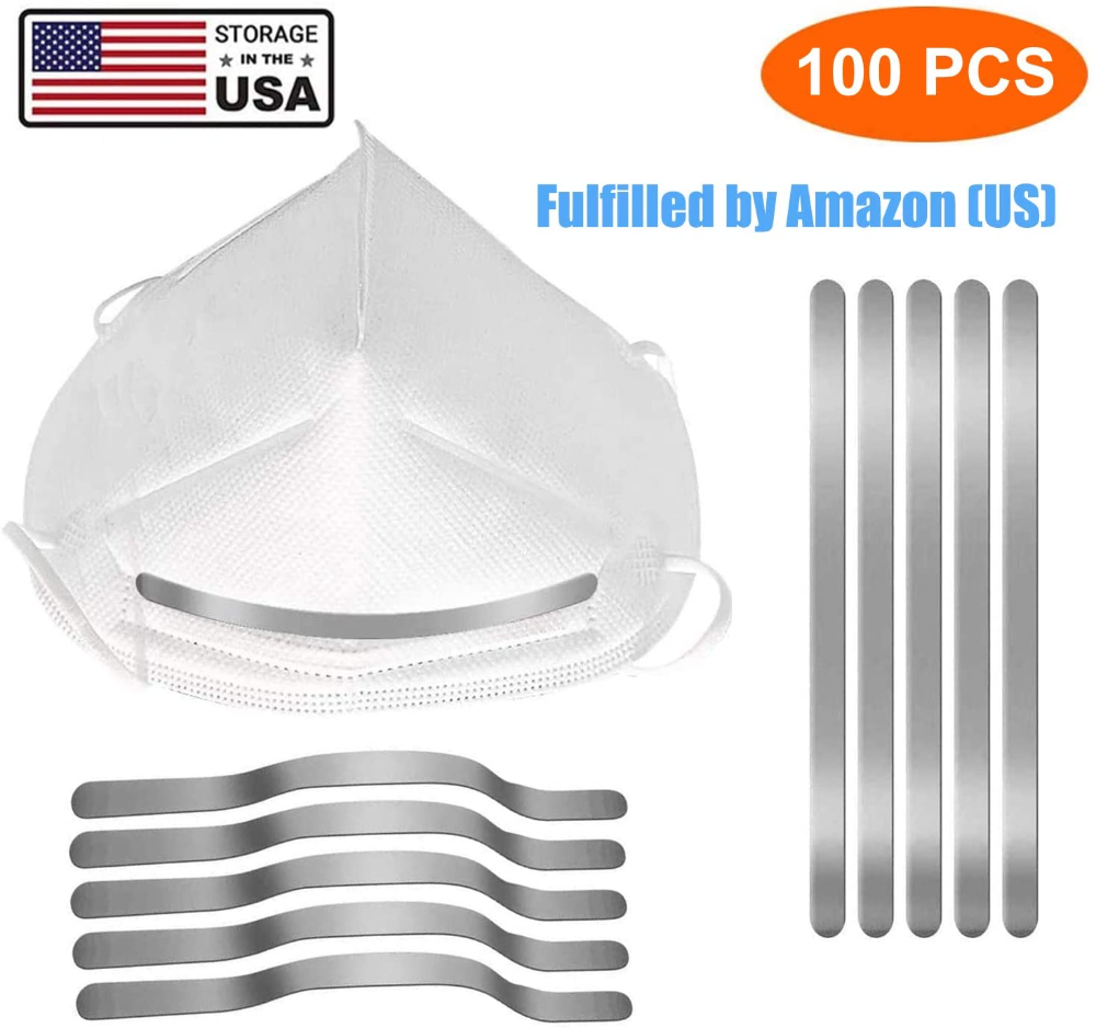 Aluminum Strips Nose Wire Metal Nose Bridge Nose Bridge 90MM Nose Bridge Bracket DIY Wire Adhesive Back for Sewing Crafts 120PCS