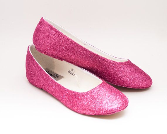 pink sparkle ballet flats