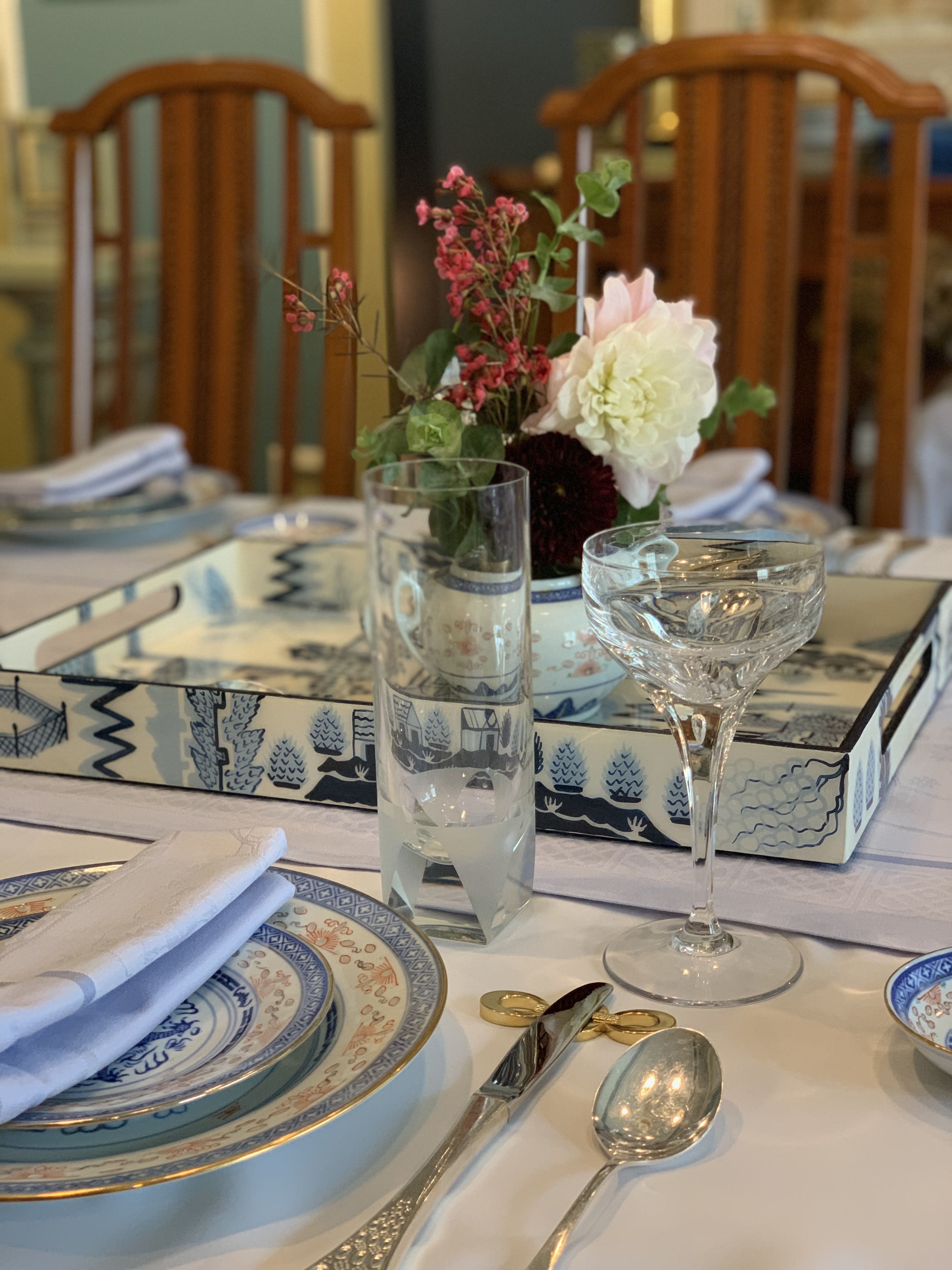 Knife Rests Add A Beautiful Touch To This Lovely Table White Table knife-rests-add-a-beautiful-touch-to-this-lovely-table-white-table