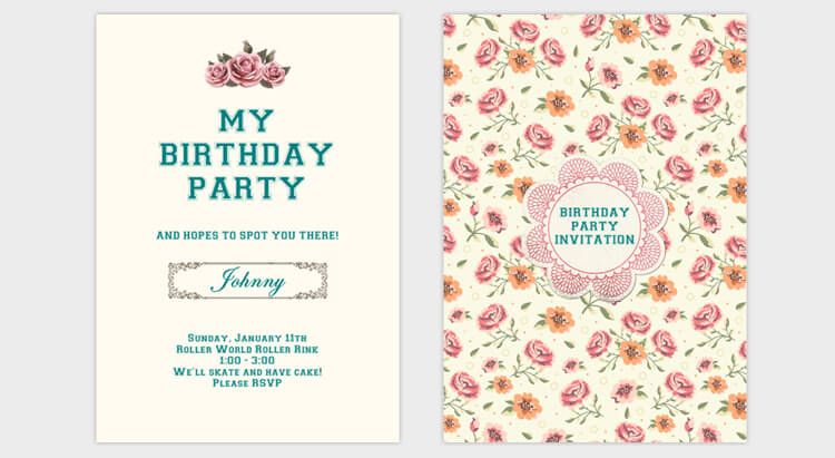 make birthday invitations party