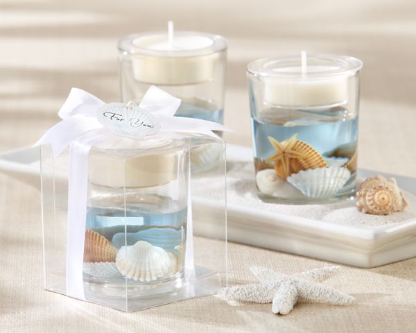 Beach Themed Seashell Gift Bag Wedding Favor Set Of 6 Seashell