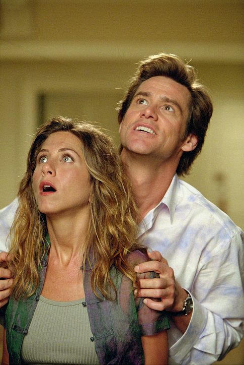 Jennifer Aniston and Jim Carrey in Bruce Almighty (2003)