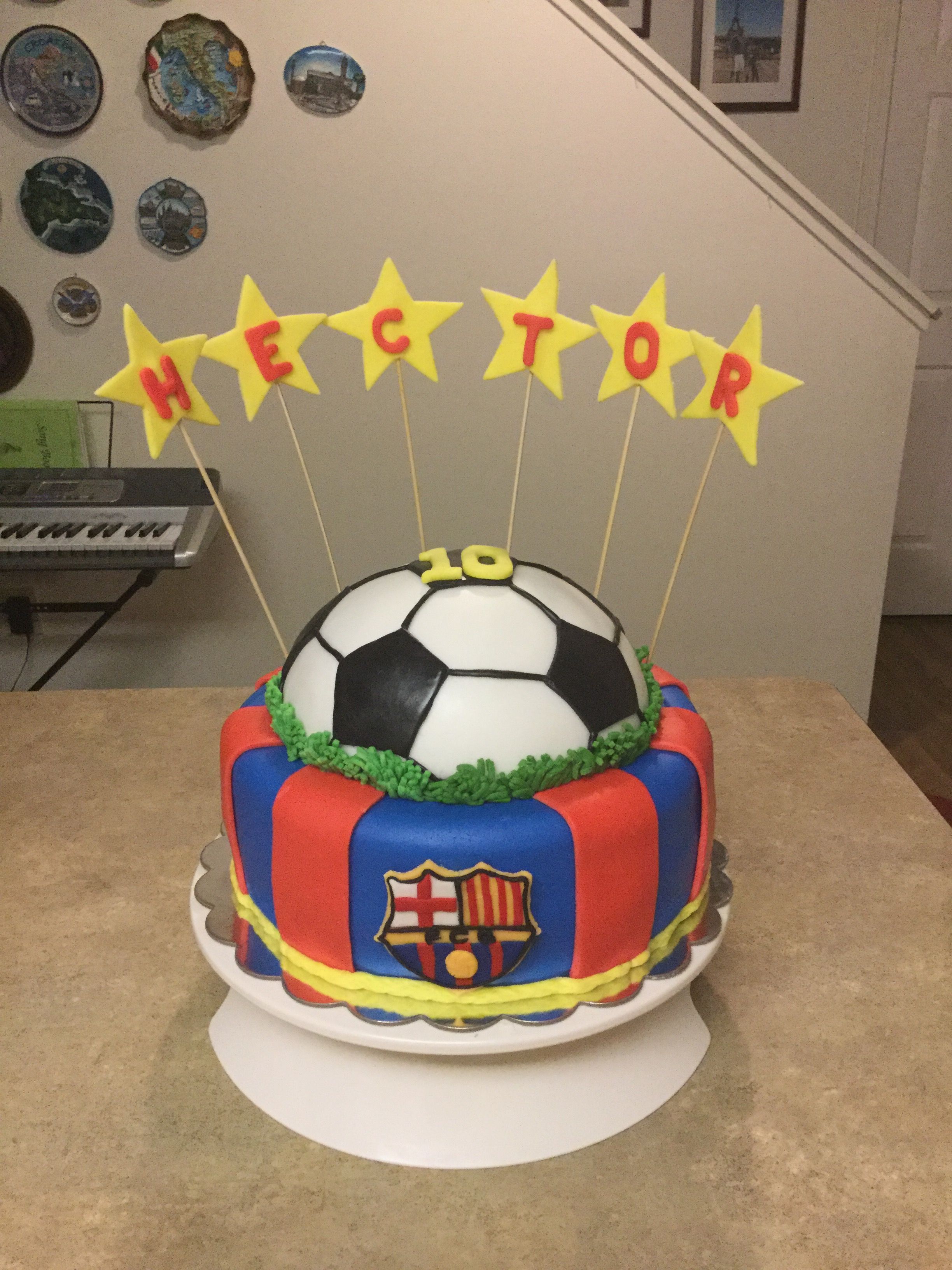 Barcelona Soccer Team Cake by Carolina's Cake