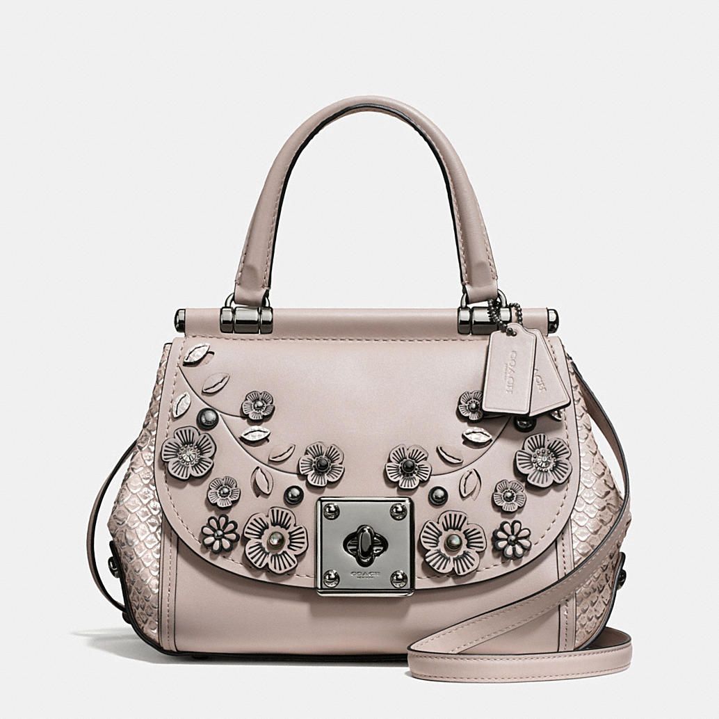 Coach Floral Flower Rivet Detail Chelsea Crossbody Shoulder Bag