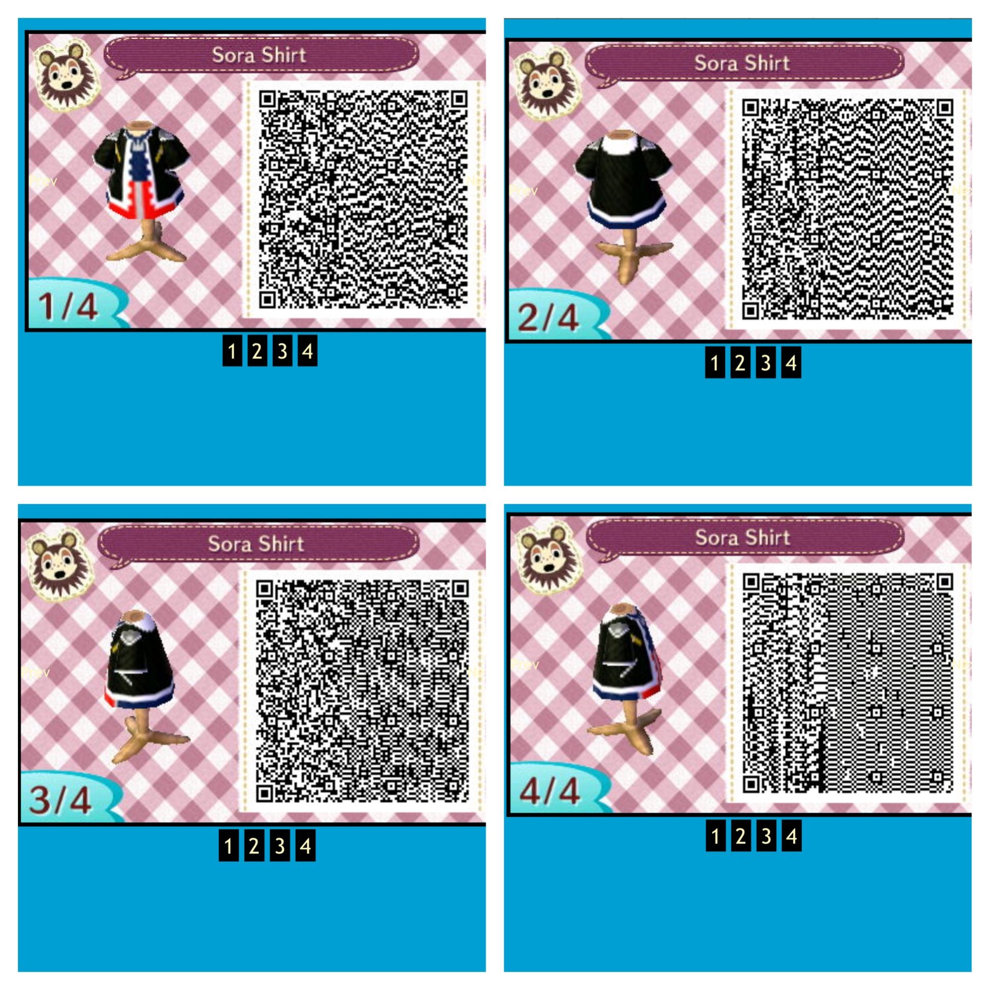 Animal Crossing New Leaf Qr Code Sora Shirt Animal Crossing Qr