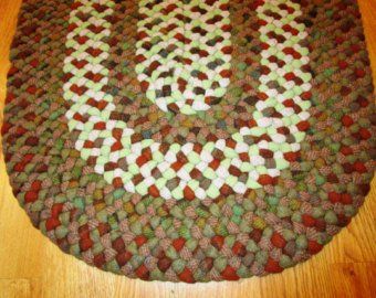 Wool Braided Rug Area Hand Figure 8 Design Wool Braided Rug Area Hand Figure 8 Design Etsy