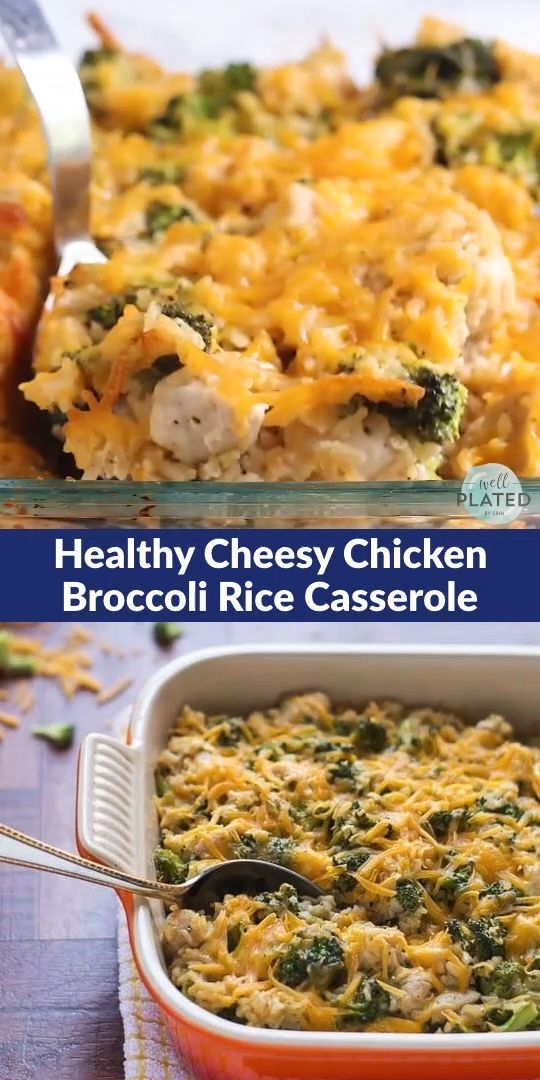 Healthy Cheesy Chicken Broccoli Rice Casserole Healthy Cheesy Chicken Broccoli Rice Casserole