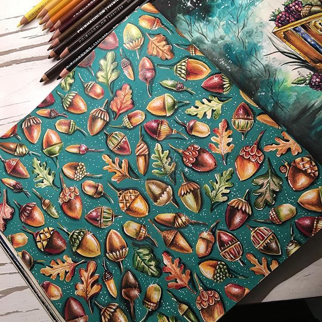 Finalmente acabou esta jornada Homérica nessas lindas nozes!! Fiz um vídeo no YouTube https://youtu.be/YPXx35rJHpU expondo os matérias utilizados e um pouco de pintura sem pretensões tutoriais haja vista que sou amadora... E não sei editar vídeo o que pra mim é muito difícil! Mas espero que gostem, curtam e se inscrevam! #enchantedforest #florestaencantada #nut #nuts #noz #lapisdecor #prismacolor #prismacolorpencils #coloringbook #coloringbooks #coloringbookforadults #livrosdecolorir #livros... Johanna Basford Enchanted Forest, Enchanted Forest Book, Forest Tattoo Sleeve, Forest Sketch, Forest Drawing, Lost Ocean, Johanna Basford Coloring Book, Johanna Basford Secret Garden Coloring Book, Adult Coloring Inspiration