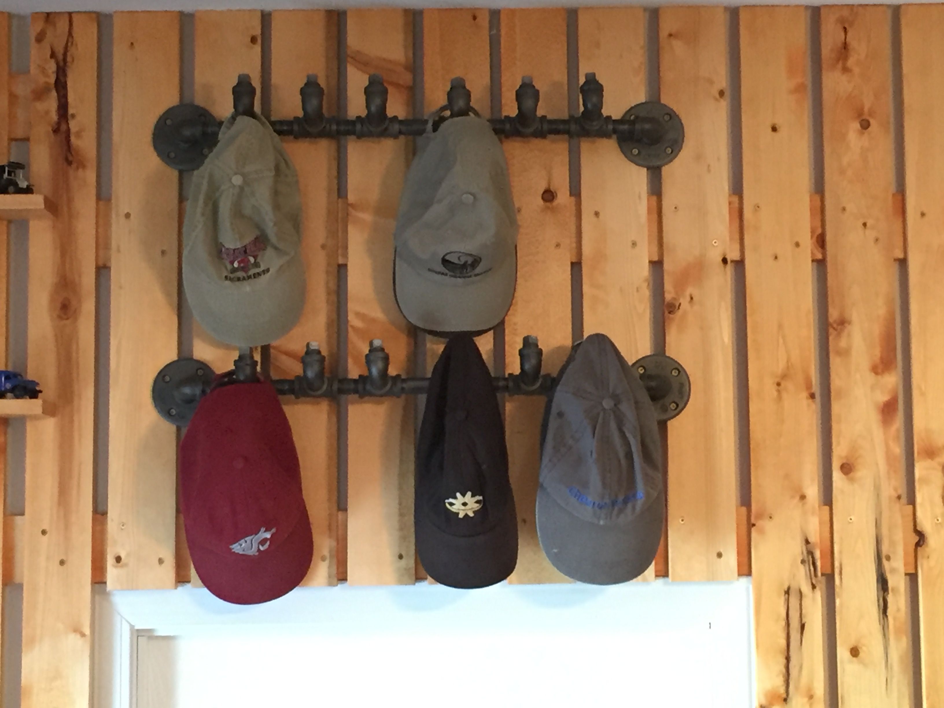 Industrial Pipe Hat Rack Industrial Pipe Hat Rack