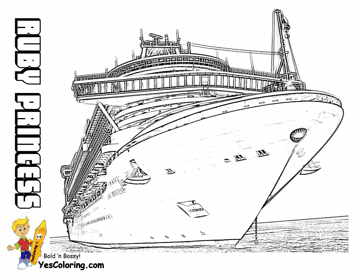Swanky coloring page cruise ships – Artofit