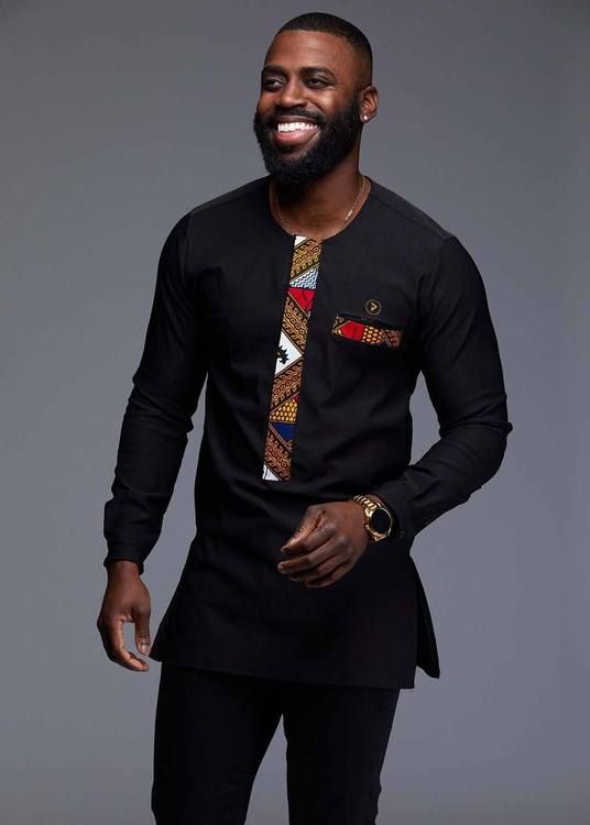 Bakari African Print Men's Shirt - Men's African Clothing - D'IYANU ...