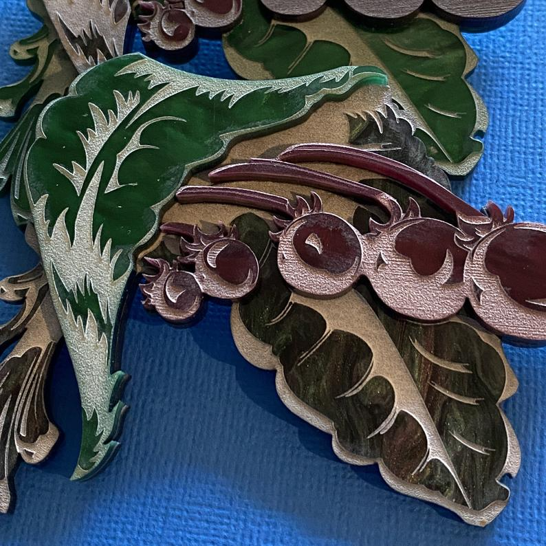Brass Stamping Magical Tree Brooch