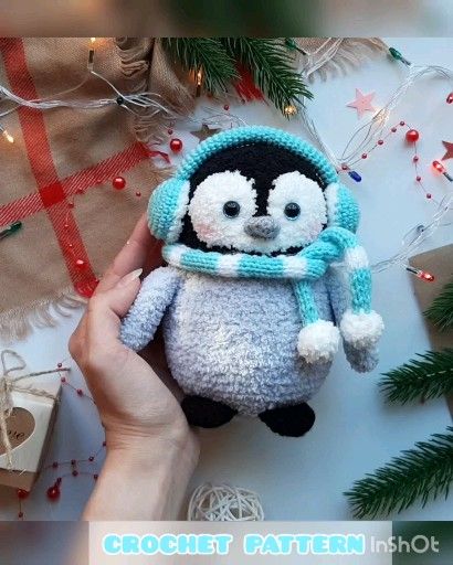 Crochet Amigurumi penguin #pastelpattern