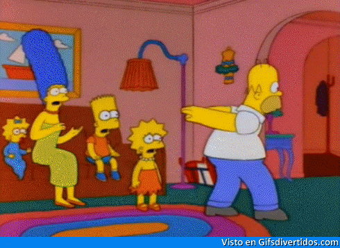 Gifs Graciosos Para Compartir En Facebook Baile Gracioso Gif De Los Simpson Memes De Los Simpson Los Simpsons