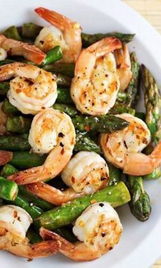 Shrimp and Asparagus Stir Fry with Lemon Sauce Rec Shrimp and Asparagus Stir Fry with Lemon Sauce Rec