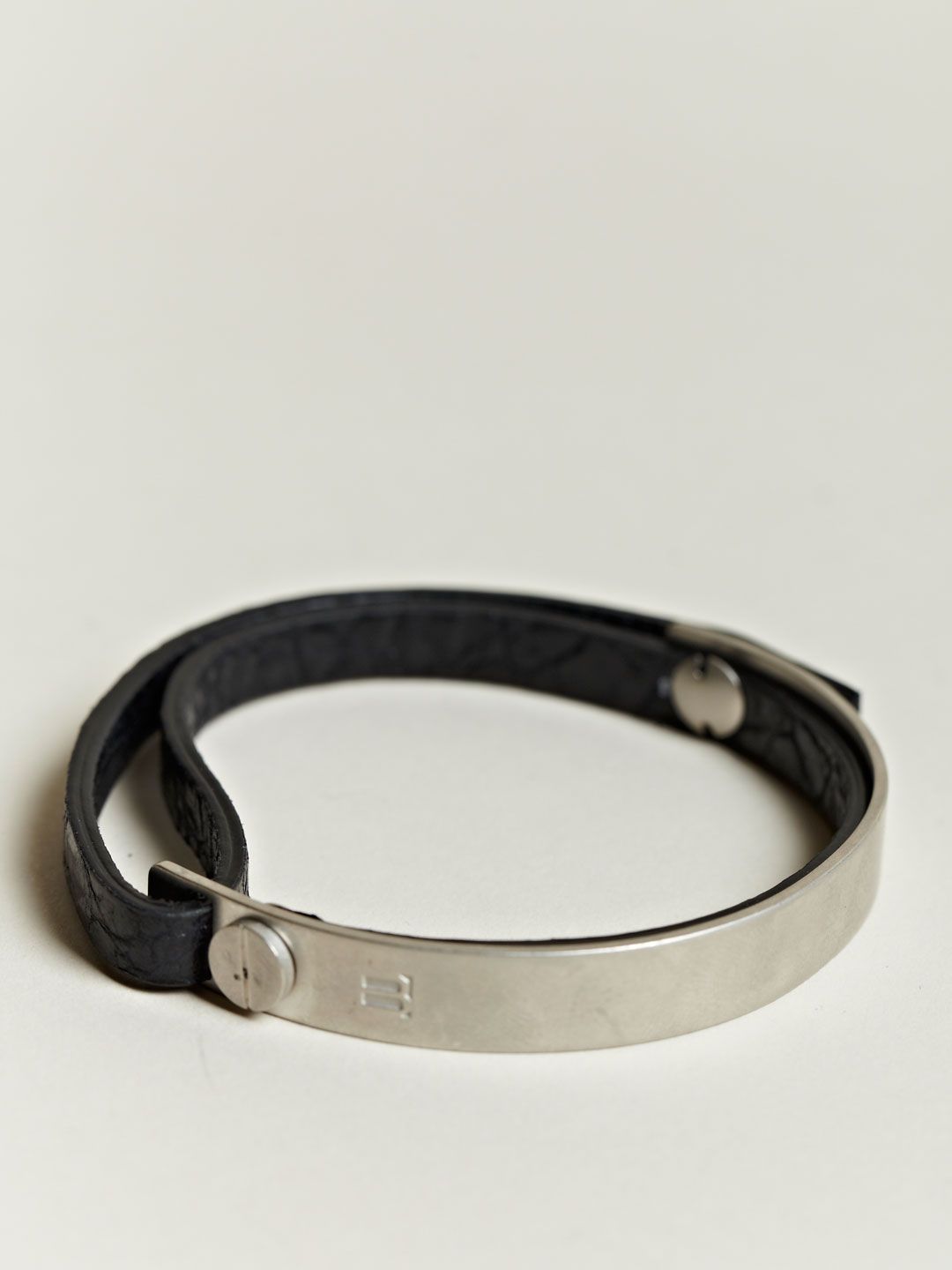 Balenciaga Men S Leather And Metal Bracelet Homme Accessories Balenciaga Men S Leather And Metal Bracelet
