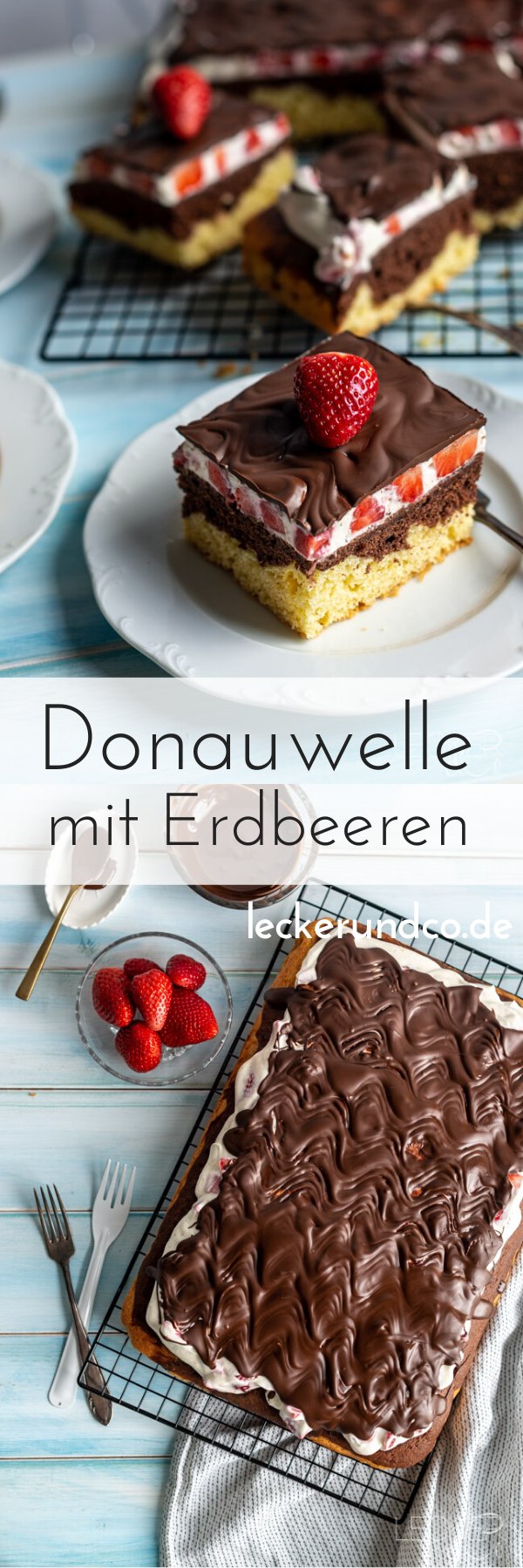 Donauwelle mit Erdbeeren | LECKER&Co