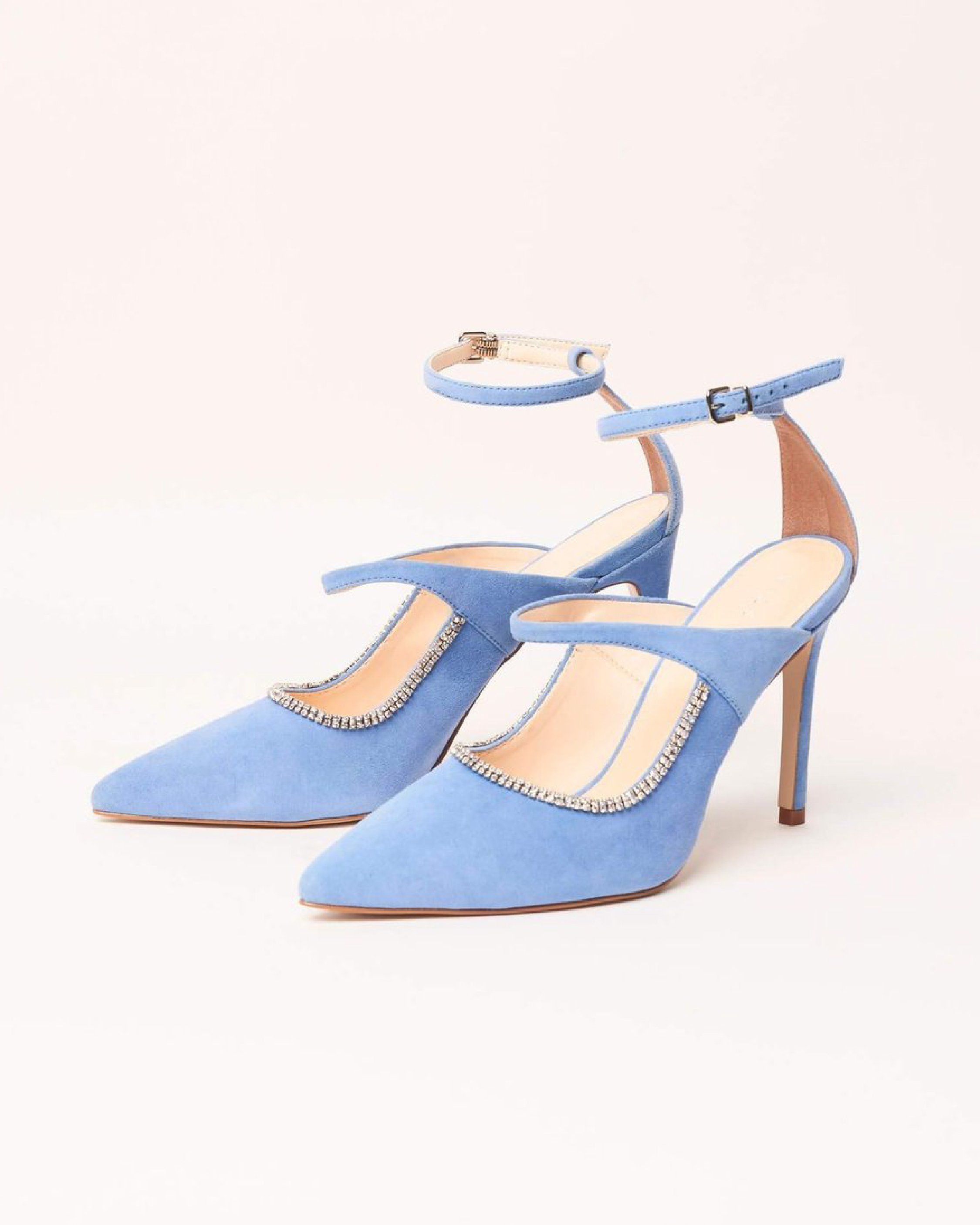 light blue stilettos
