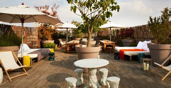 unique restaurant bar brunch rooftop in paris east mama shelter mama shelter rooftop design paris restaurants