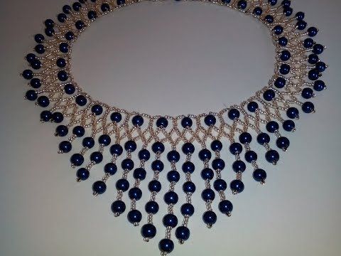 Колье из бисера и бусин. МК. DIY. Necklace. - YouTube #trebleclef