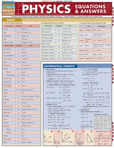 QuickStudy Quick Study Physics Equations Answers Laminated Study Guide BarCharts Publishing Science Cover Image Physics Laws, Physics Lessons, Learn Physics, Physics Concepts, Physics Formulas, How To Study Physics, Chemistry Lessons, Physics And Mathematics, Physics Notes