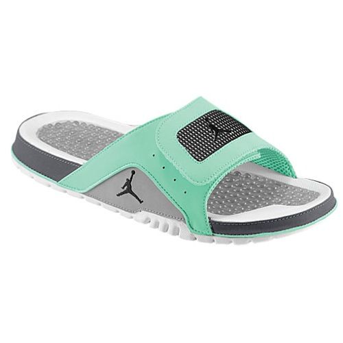 teal jordan slides