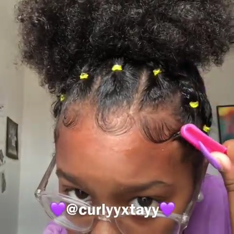 rubberband ponytai