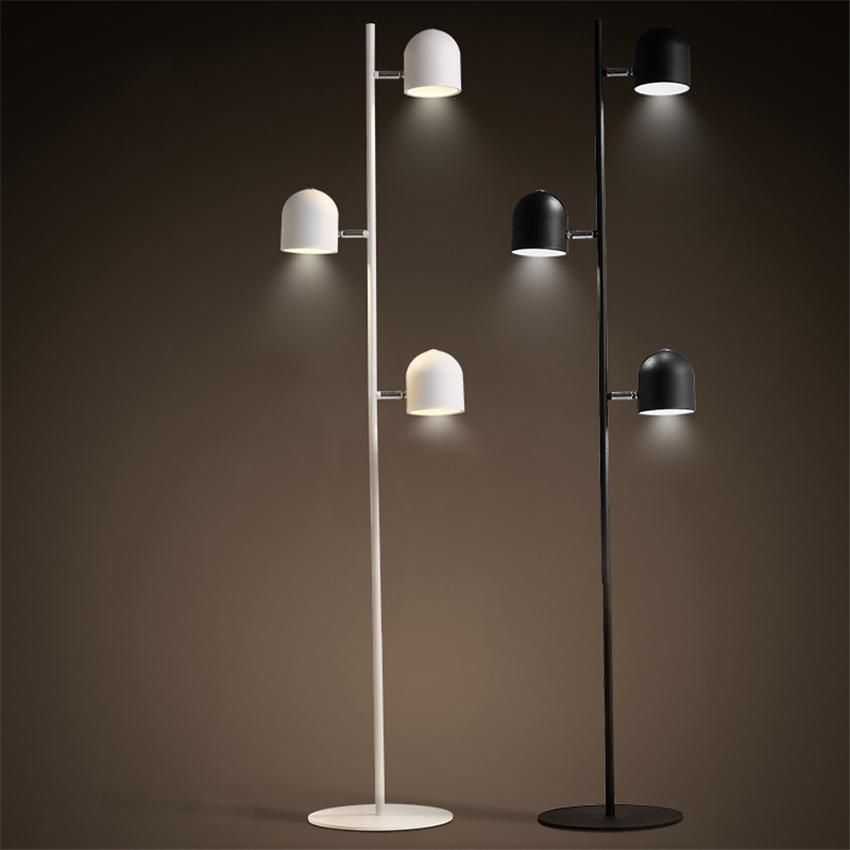 Adjustable 3 Bulb Slim Iron Floor Lamp Gooseneck Adjustable 3 Bulb Slim Iron Floor Lamp, Dorm Room Floor Lamps