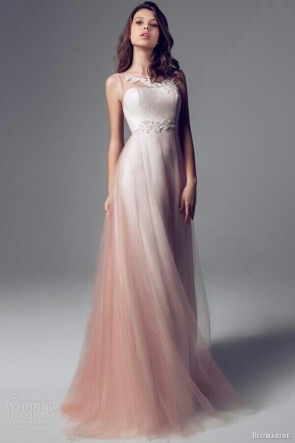 White pink gradient wedding dress | Colored wedding ...
Gradient Wedding