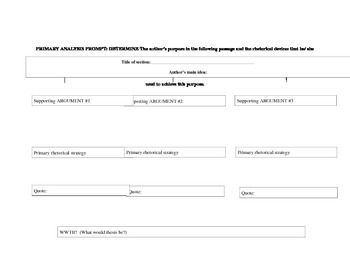 Literary essay graphic organizer