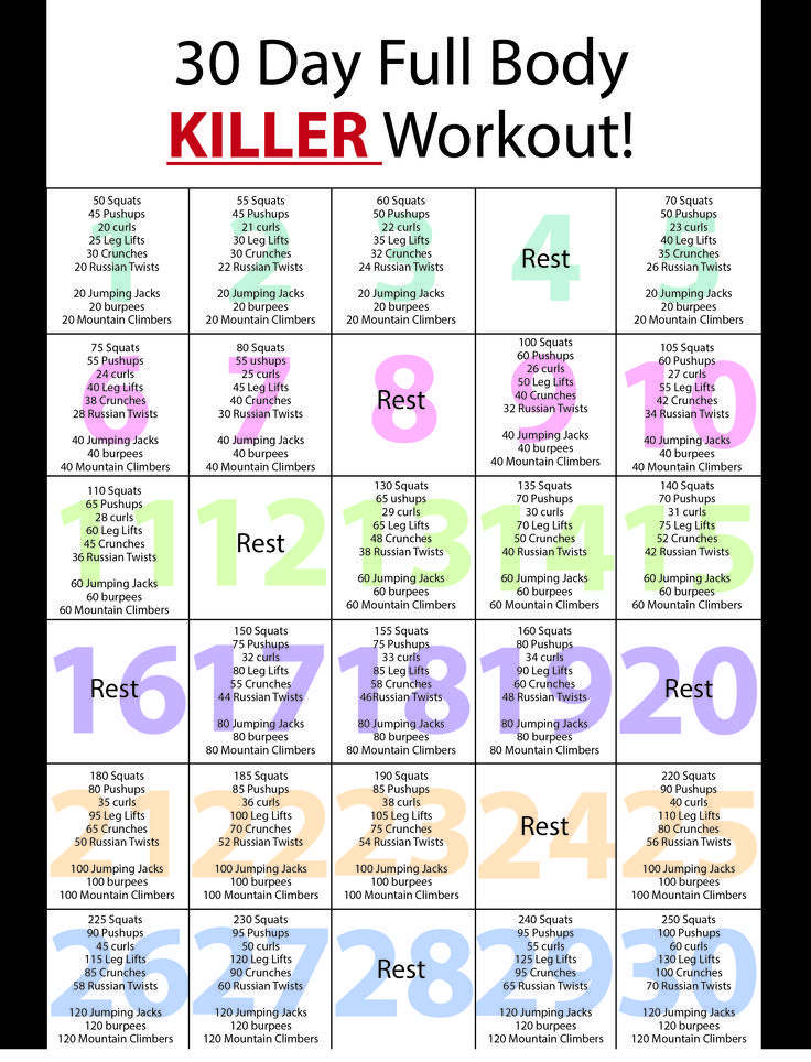 30 Advanced Workout Challenge