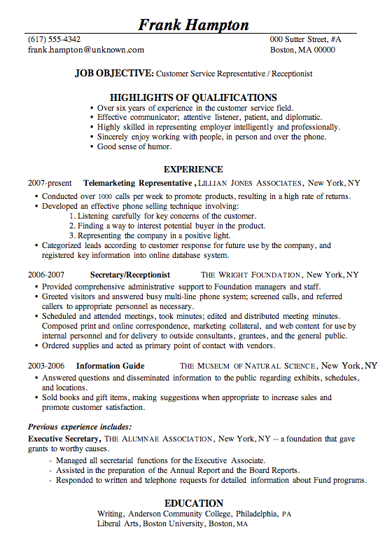 Sample Resumes For Receptionist Amusing Resume Examples Receptionist Sample Resume Receptionist And . Sample Resumes For Receptionist Prepossessing Resume Examples Receptionist Sample Resume Receptionist And .