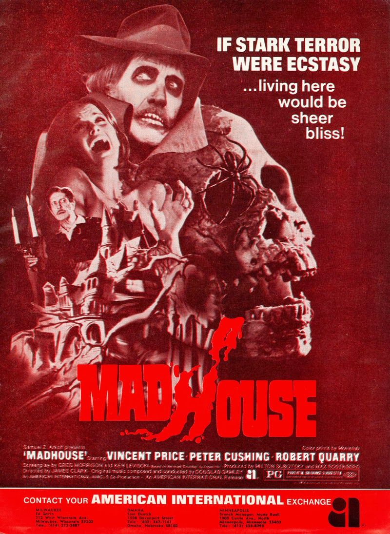 1974 Madhouse Movie Poster 1974 Madhouse Movie Poster