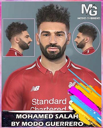 وجه محمد صلاح بالستايل الجديد 2021 لـ بيس 2019 Mohamed Salah Baseball Cards Mo Salah