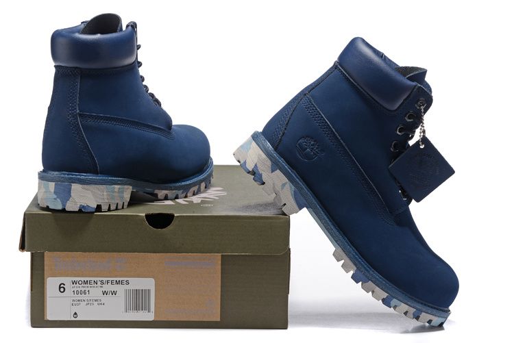 women's navy blue timberland boots